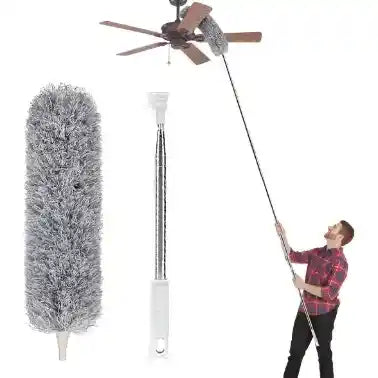 8 feet Extendable Brush, Telescopic Cleaning Duster Brush, Bendable Dust Cleaning Brush