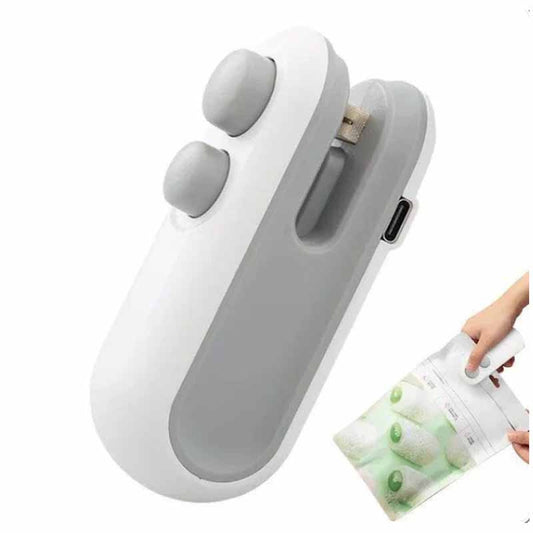 Bag Sealer Rechargeable 2 In 1, Mini Heat Sealer Machine