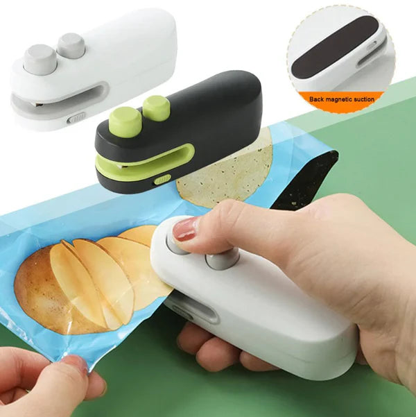 Bag Sealer Rechargeable 2 In 1, Mini Heat Sealer Machine