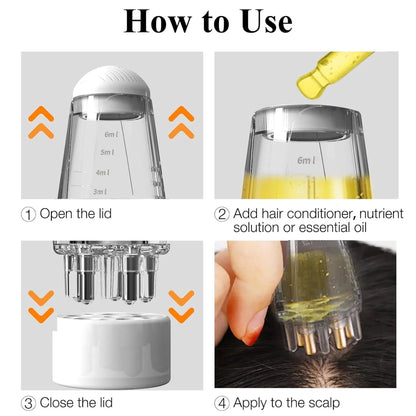 Hair & Scalp Oil Applicator,  Portable Scalp Treatment Oil Bottle, Anti Leak Dispenser